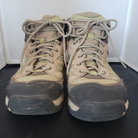 Danner Boots Sobo Mid 6" Taupe Green Leather Women's 8.5 Work Hiking Outdoor - Picture 3 of 9